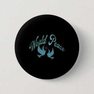 Badge Rond 5 Cm Paix au monde. Inscription sur la paix. Ukrai