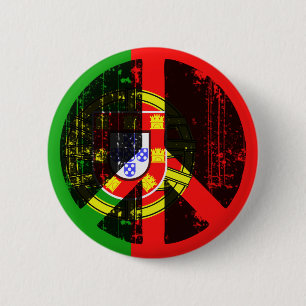 Badge Rond 5 Cm Paix au Portugal