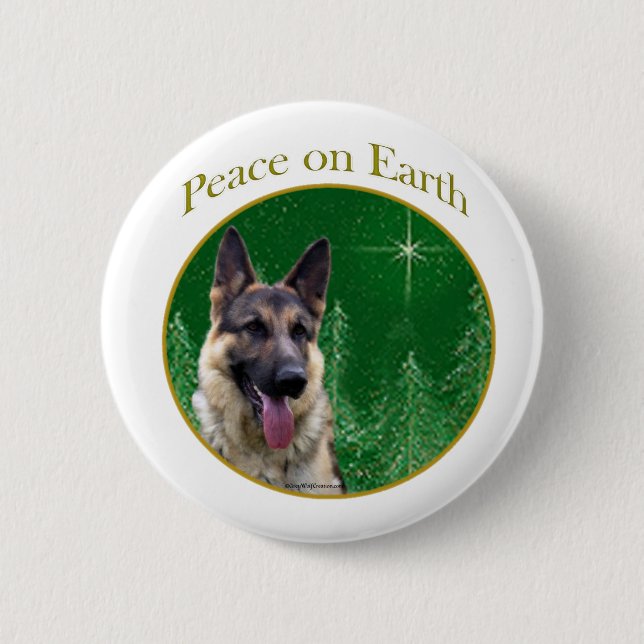 Badge Rond 5 Cm Paix berger allemande (Devant)