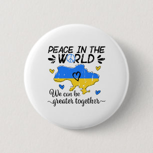 Badge Rond 5 Cm Paix dans le monde, nous pouvons être plus grands