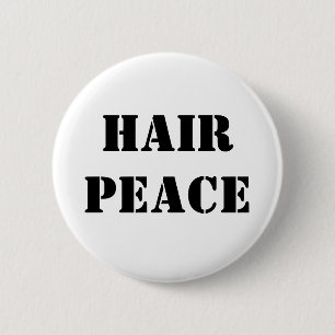 Badge Rond 5 Cm Paix de cheveux