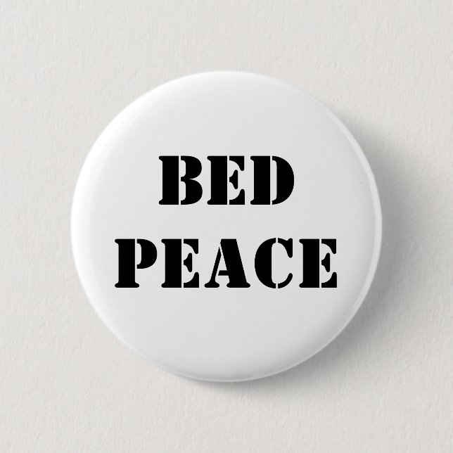 Badge Rond 5 Cm Paix de lit (Devant)