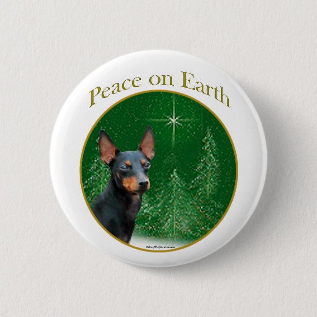 Badge Rond 5 Cm Paix de Manchester Terrier (Devant)