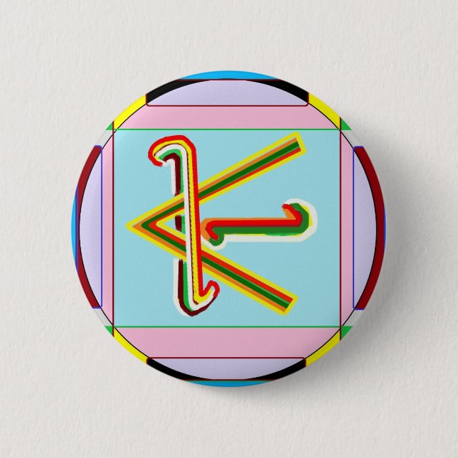 Badge Rond 5 Cm Paix de Shanti c.-à-d. : Symbole curatif de Karuna (Devant)