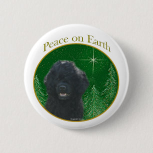 Badge Rond 5 Cm Paix des chiens d'eau portugais