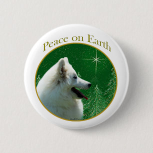 Badge Rond 5 Cm Paix des chiens Esquimaux américains