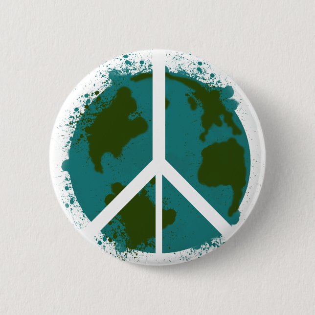 Badge Rond 5 Cm Paix du monde (Devant)