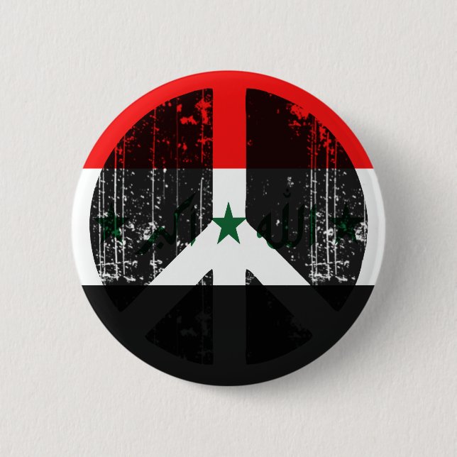 Badge Rond 5 Cm Paix en Irak (Devant)