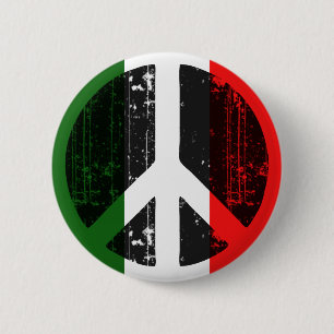 Badge Rond 5 Cm Paix en Italie