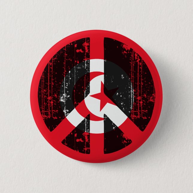 Badge Rond 5 Cm Paix en Tunisie (Devant)