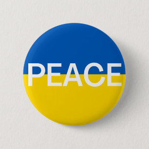 Badge Rond 5 Cm Paix en Ukraine
