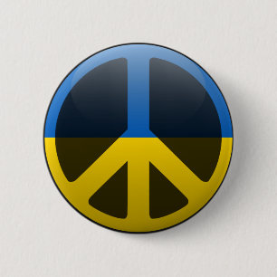 Badge Rond 5 Cm Paix en Ukraine