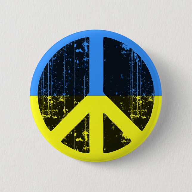 Badge Rond 5 Cm Paix en Ukraine (Devant)