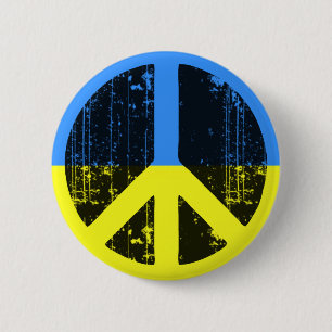 Badge Rond 5 Cm Paix en Ukraine