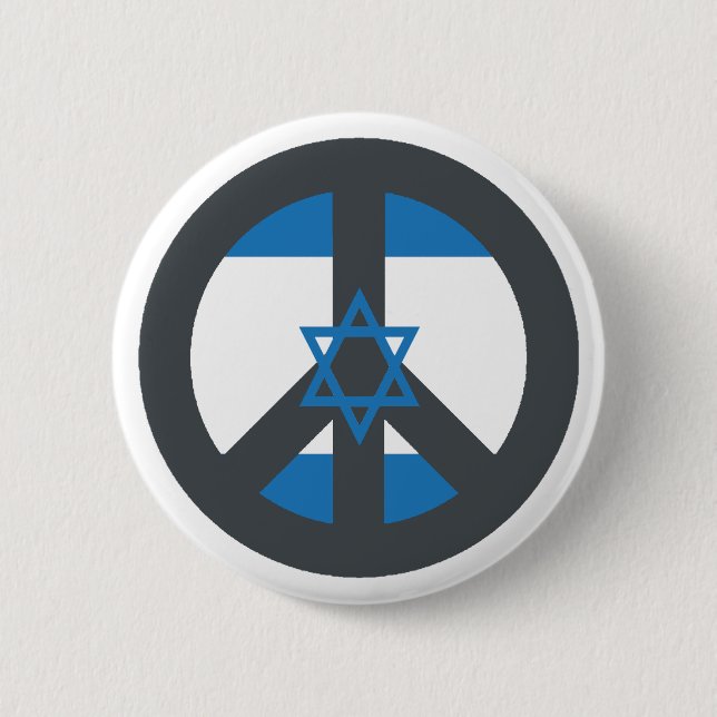 Badge Rond 5 Cm Paix Israël (Devant)