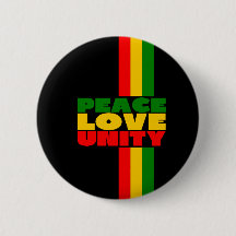 Paix, Leve, unité, bouton de reggae