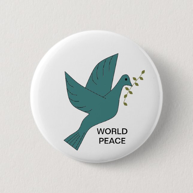 BADGE ROND 5 CM PAIX MONDIALE (Devant)