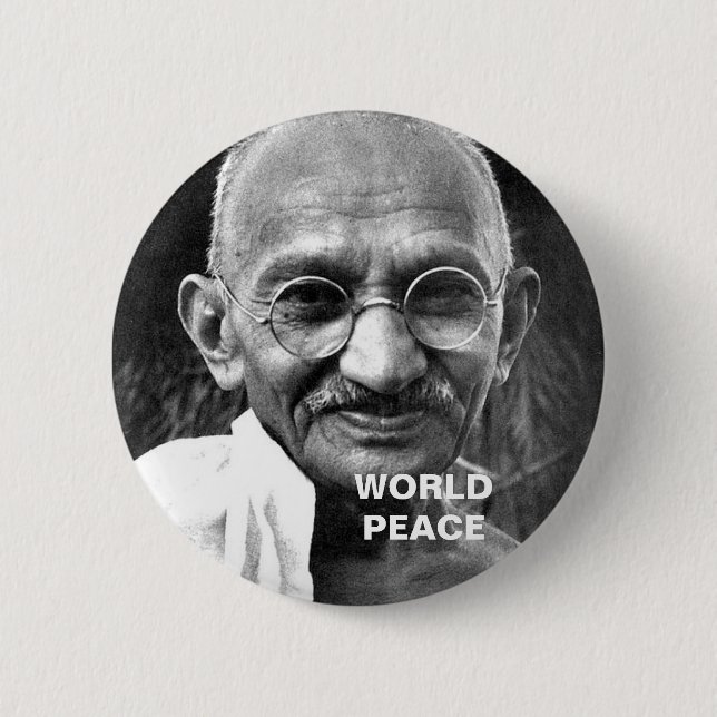 BADGE ROND 5 CM PAIX MONDIALE (Devant)