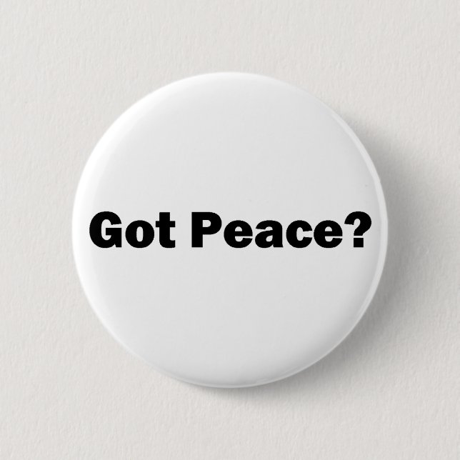 Badge Rond 5 Cm Paix obtenue ? Bouton (Devant)