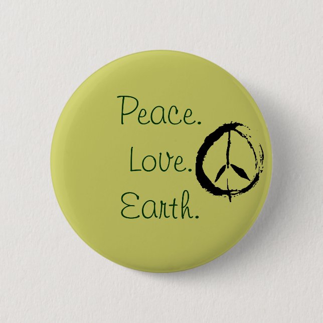 Badge Rond 5 Cm paix, Peace.Love.Earth. (Devant)