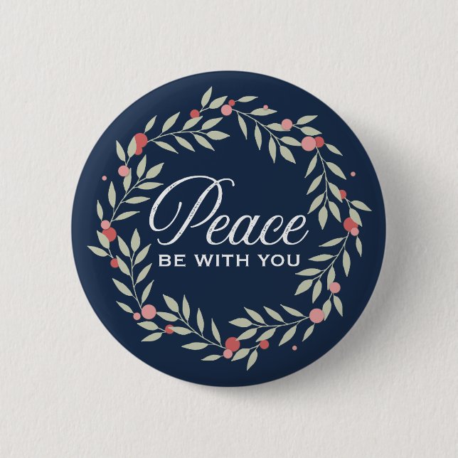 Badge Rond 5 Cm Paix Soyez avec vous Werath (Devant)