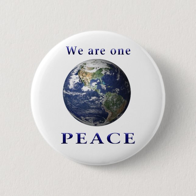 Badge Rond 5 Cm Paix sur terre (Devant)
