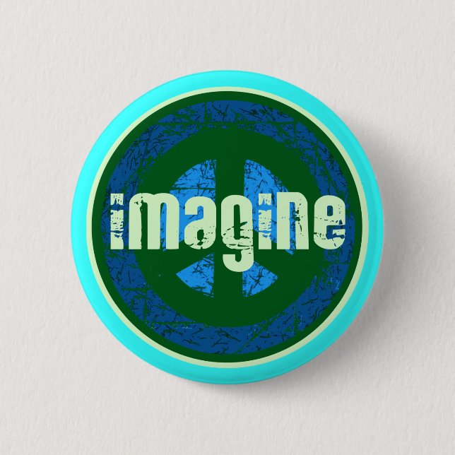 Badge Rond 5 Cm Paix sur terre (Devant)
