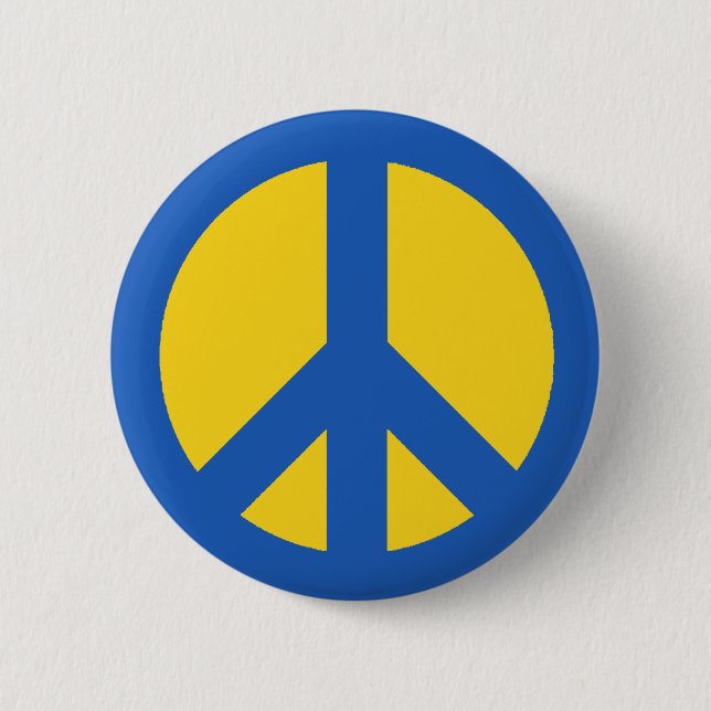 Badge Rond 5 Cm Paix Ukraine (Devant)