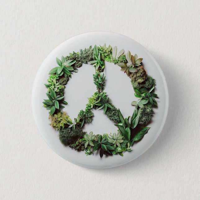 Badge Rond 5 Cm Paix verte (Devant)