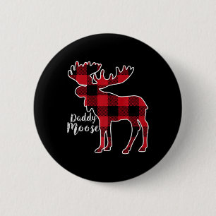 Badge Rond 5 Cm Pajama de famille correspondant au buffle rouge de