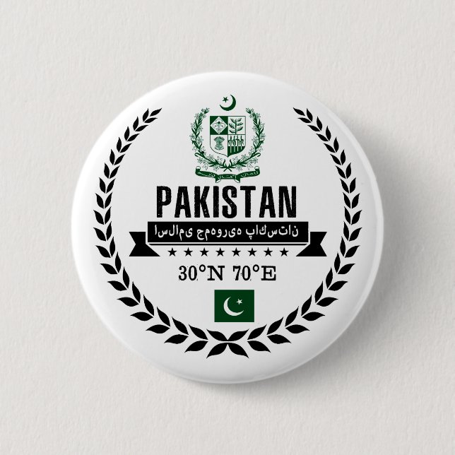 Badge Rond 5 Cm Pakistan (Devant)