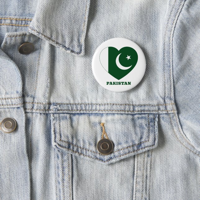 Badge Rond 5 Cm Pakistan (En situation)