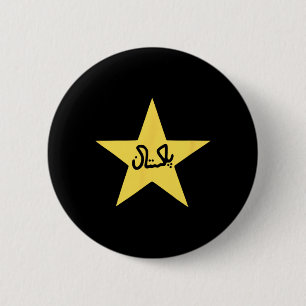 Badge Rond 5 Cm Pakistan Drapeau Pakistan Étoile Cricket Hommes Fe