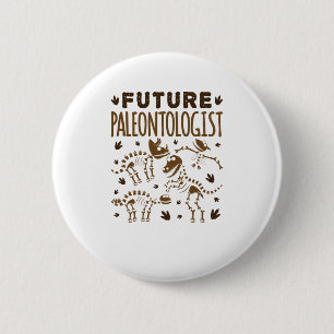 Badge Rond 5 Cm Paléontologiste de la Paléontologie des os dinos