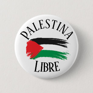 Badge Rond 5 Cm Palestina Libre Free Palestine Español Button Pin