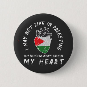 Badge Rond 5 Cm Palestine Drapeau Coeur humain T-shirt