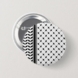 Badge Rond 5 Cm Palestine Keffiyeh Motif Scarf
