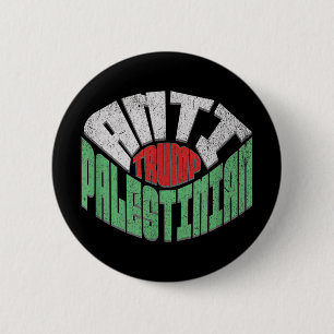 Badge Rond 5 Cm Palestinien américain anti-trump