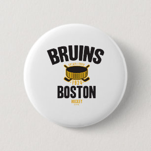 Badge Rond 5 Cm Palet de hockey des Bruins de Boston blanc officie