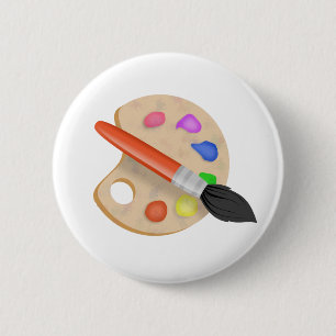 Badge Rond 5 Cm Palette Artiste