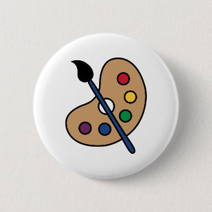 Badge Rond 5 Cm Palette Artistes