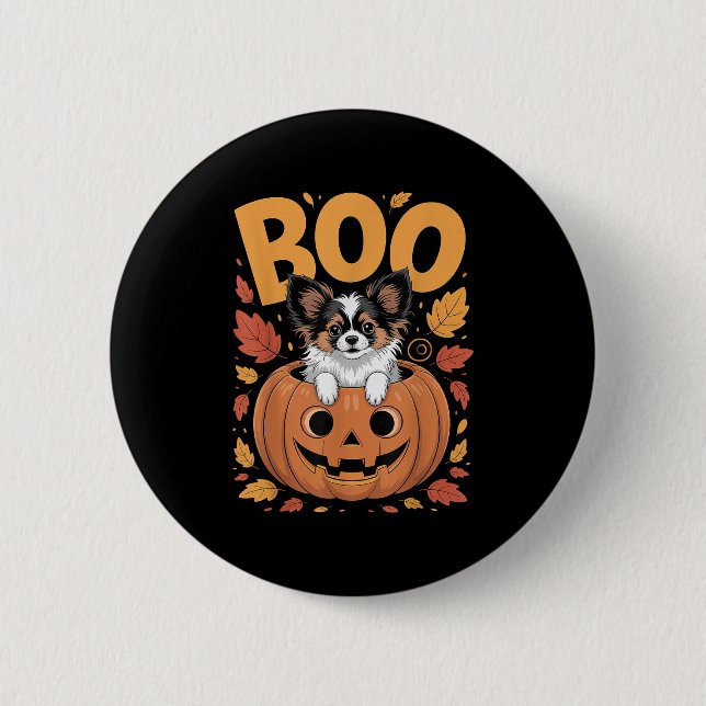 Badge Rond 5 Cm Pallon Costume On Pumpkin Halloween Pallon  (Devant)