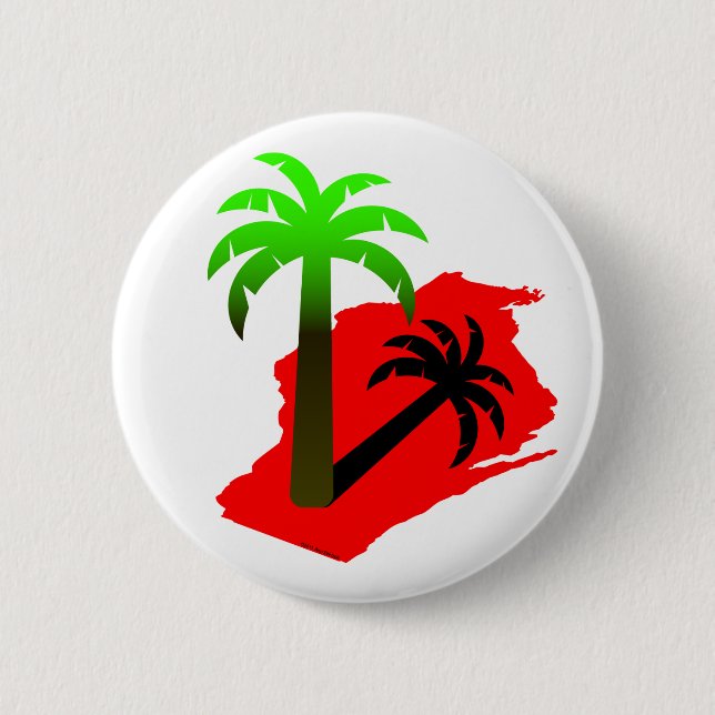 Badge Rond 5 Cm Palmier du Wisconsin (Devant)