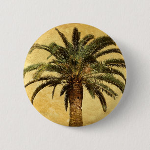 Badge Rond 5 Cm Palmier vintage - modèle customisé tropical