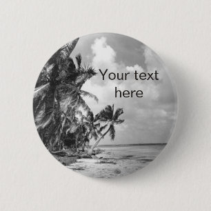 Badge Rond 5 Cm Palmiers Vintage Texte personnalisé