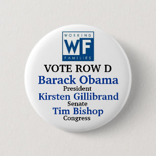Badge Rond 5 Cm PAM pour Obama Gillibrand et évêque