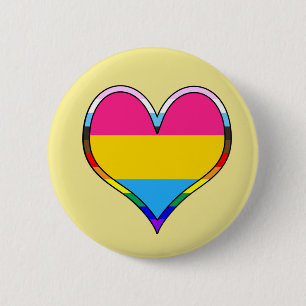 Badge Rond 5 Cm Pan Pride Heart