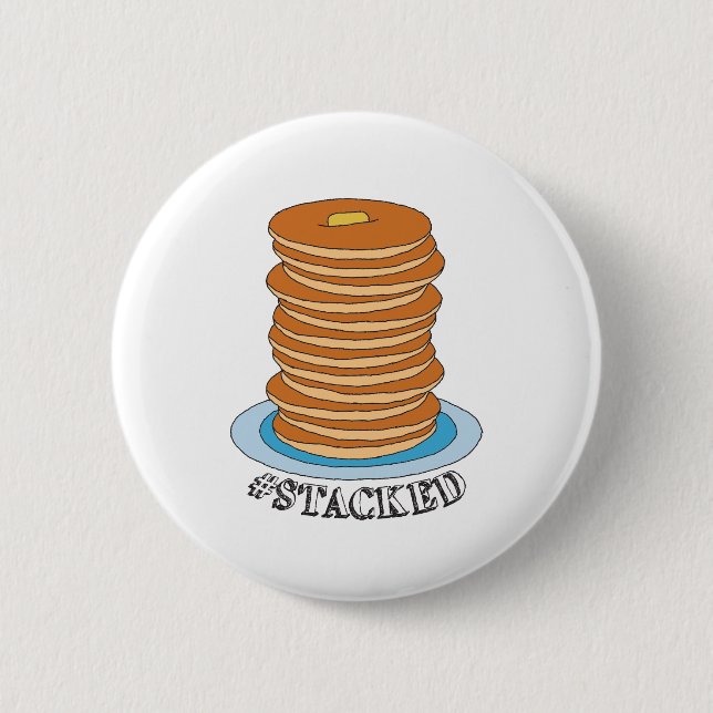 Badge Rond 5 Cm Pancakes Pancakes Clipart Pancake À Pile Complète (Devant)