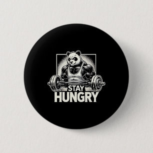 Badge Rond 5 Cm Panda - Bodybuilding Gymnase Fitness Mot