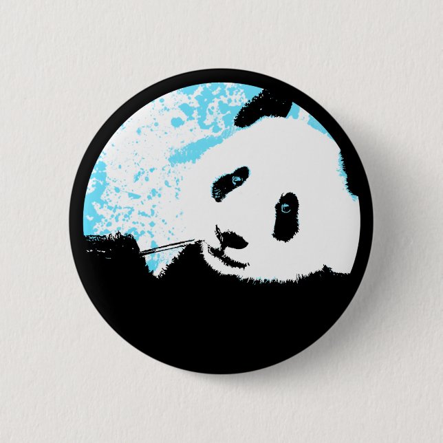 Badge Rond 5 Cm panda. cercle personnalisable de couleur (Devant)